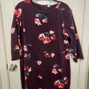 Old Navy Burgundy Floral Dress